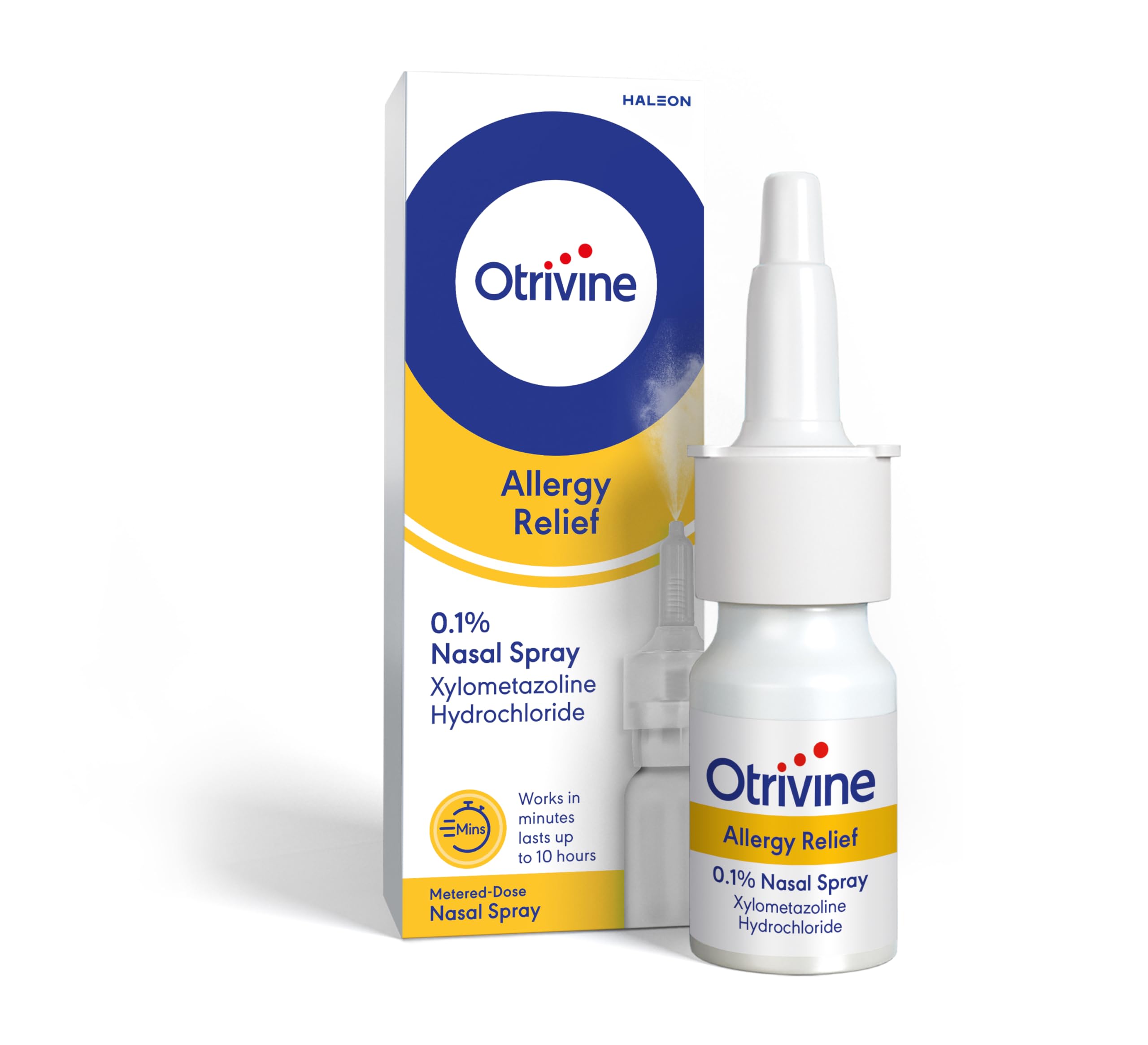 Otrivine Allergy Relief Nasal Spray, Hayfever Congestion Relief Spray, 10 ml