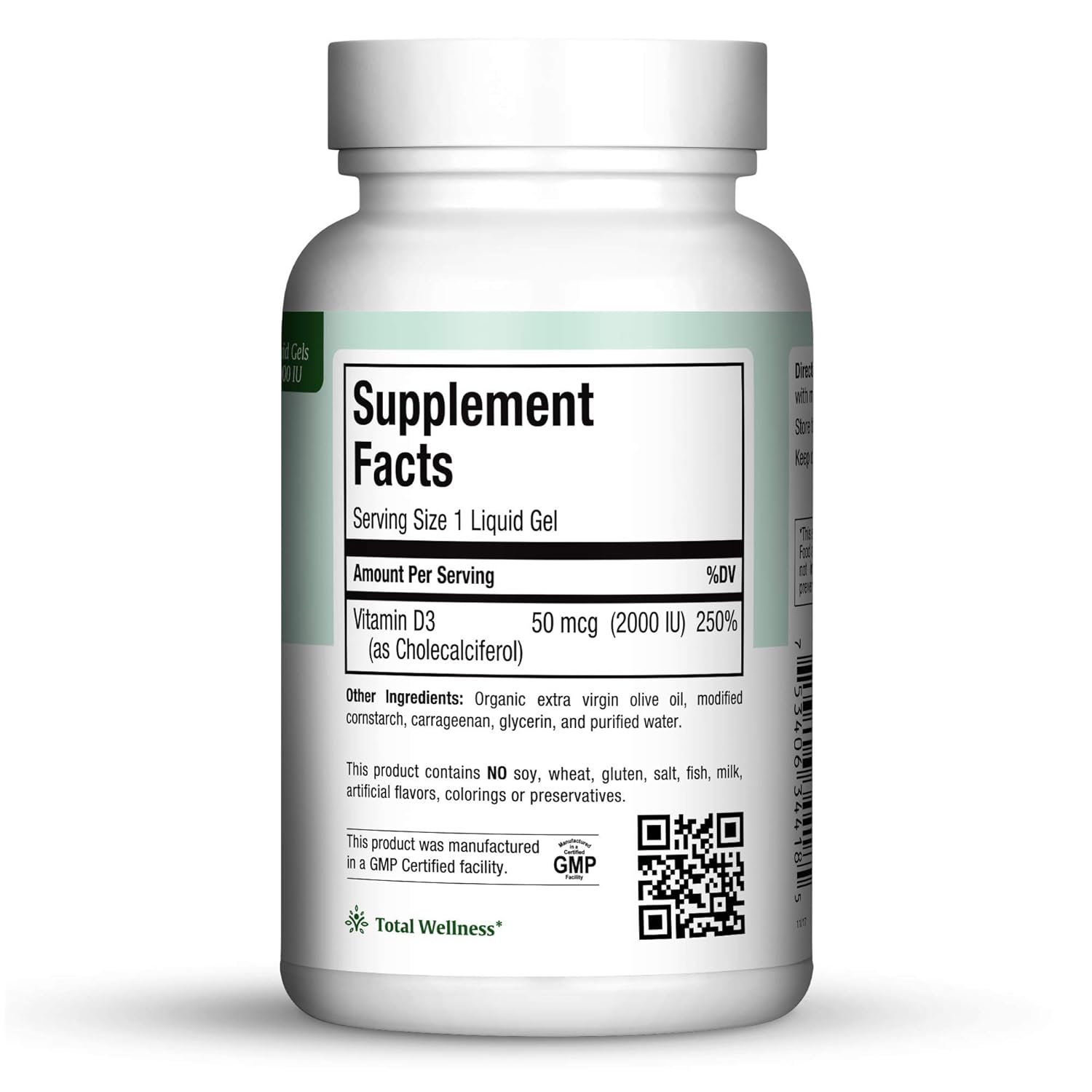 Maxi Health D3 2000 Liquid Gels Natural Vitamin D3 Nutrition