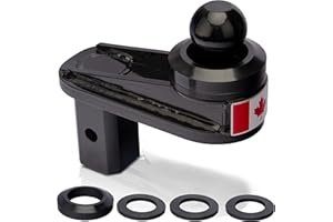 FLEXHITCH 6" Gooseneck Ball Extender with Polyurethane Cushion System – Reduce Vibration, Prevent Tilt, and Ensure Safer Heav