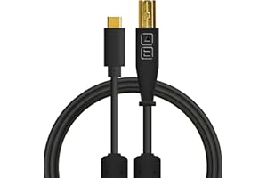 DJ TechTools Chroma Cables: Audio Optimized 1.5M USB-C to USB-B Cable with 56K Resistor (Black, 1.5m)