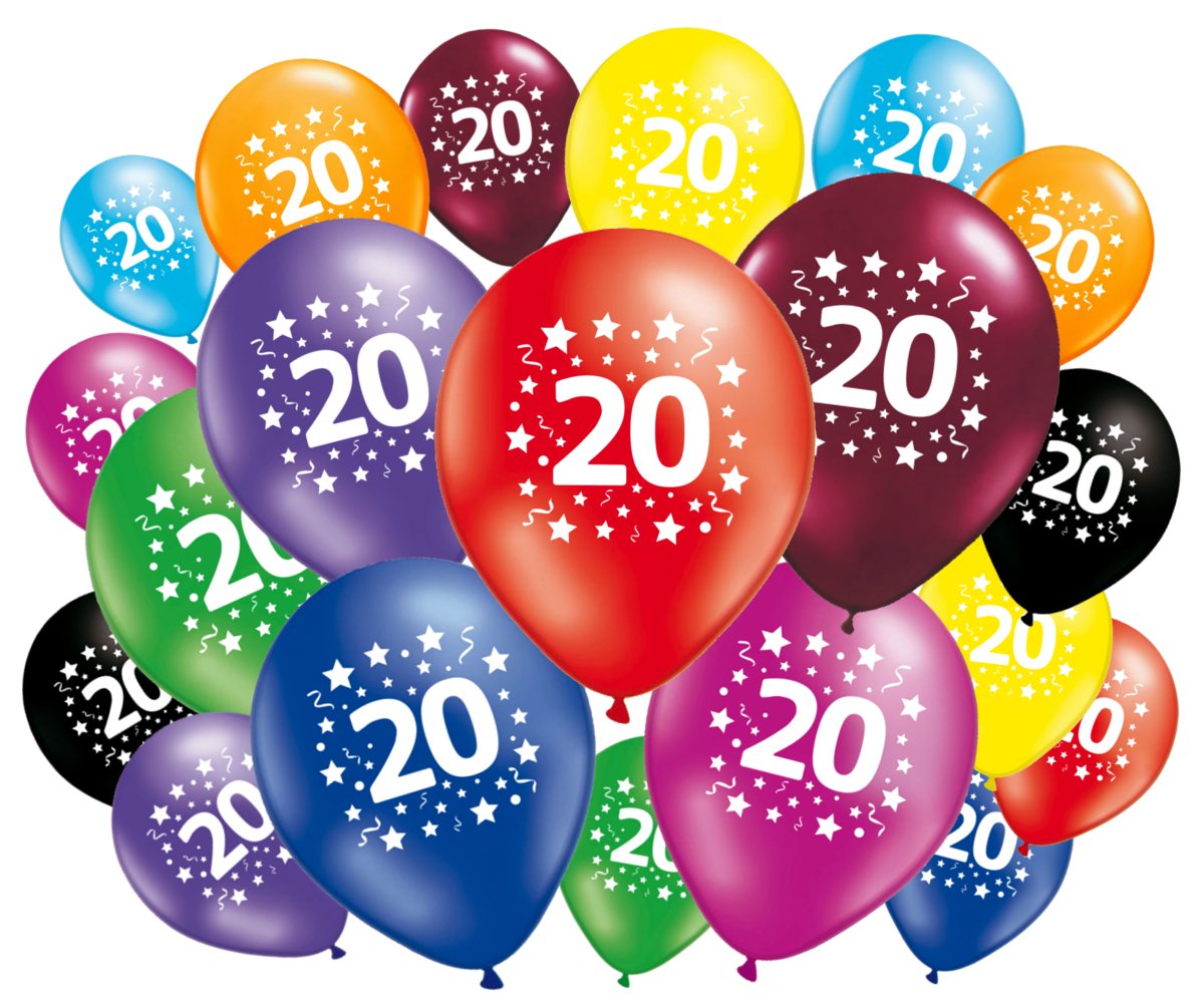 Fabsud Birthday Balloons 20 Years – Pack of 20 Balloons