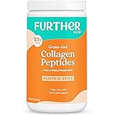Further Food Pumpkin Spice Collagen Peptides Powder with Lion’s Mane Mushroom – 100% Grass-Fed, Hydrolyzed Type 1 & 3, 20g of Collagen per Serving, Supports Skin, Hair, Nails & Focus, 9.88 Oz
