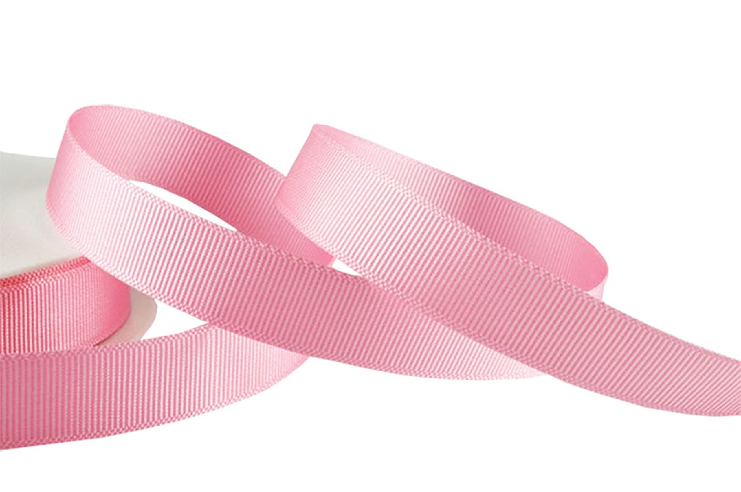 Pink Grosgrain Ribbon 25mm (1 Inch) Wide X 10 Meters Double Sided, Gift Wrap Ribbon, Ribbons for Gift Wrapping, Christmas Ribbon, Gift Wrapping Ribbon for Crafting, Wedding Party Decor