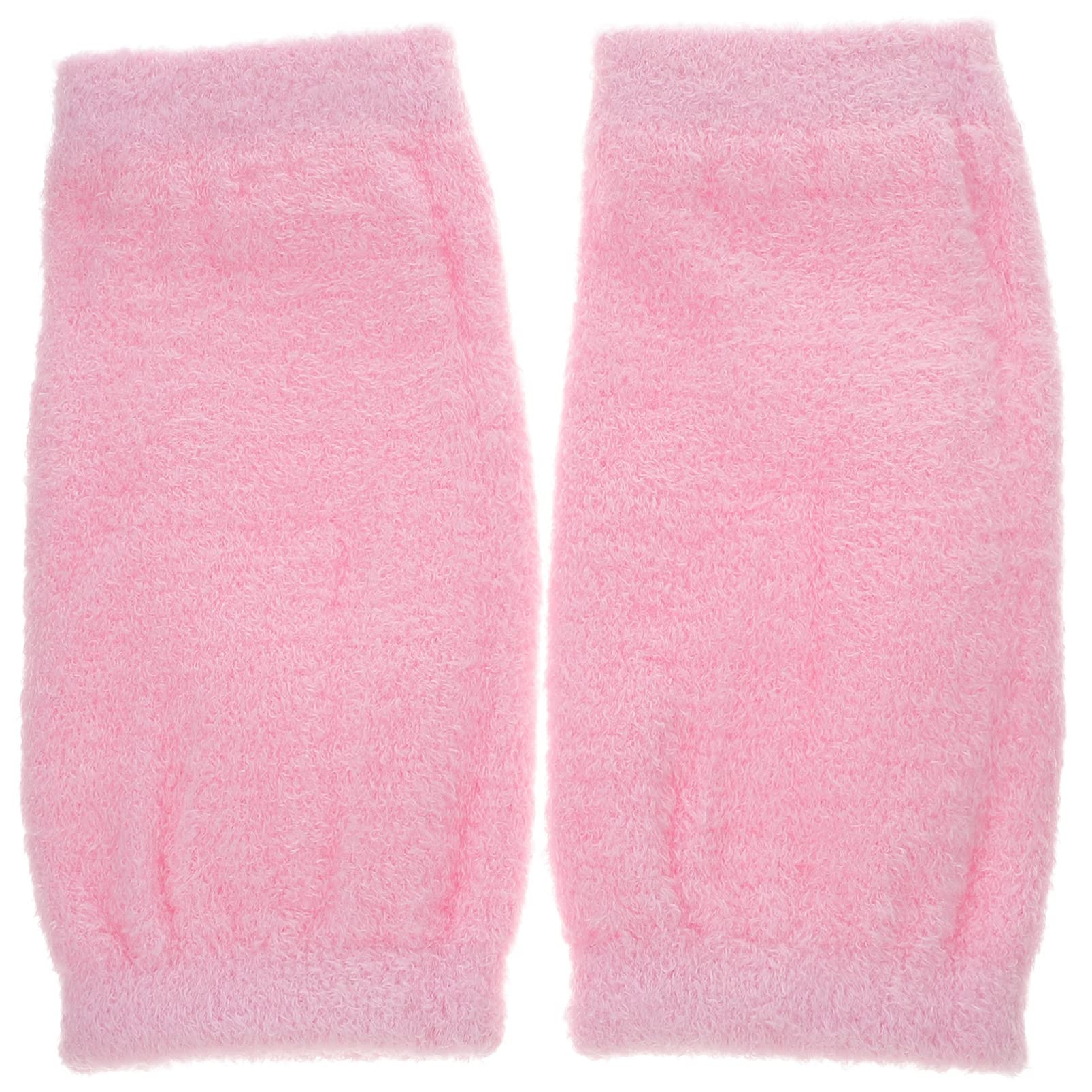 1 Pair Moisturising Gel Elbow Sleeves - Breathable SPA Silicone Arm Covers for Dry Cracked Skin - Non-Slip Softening Support Sleeves for Overnight Hydration - Pink