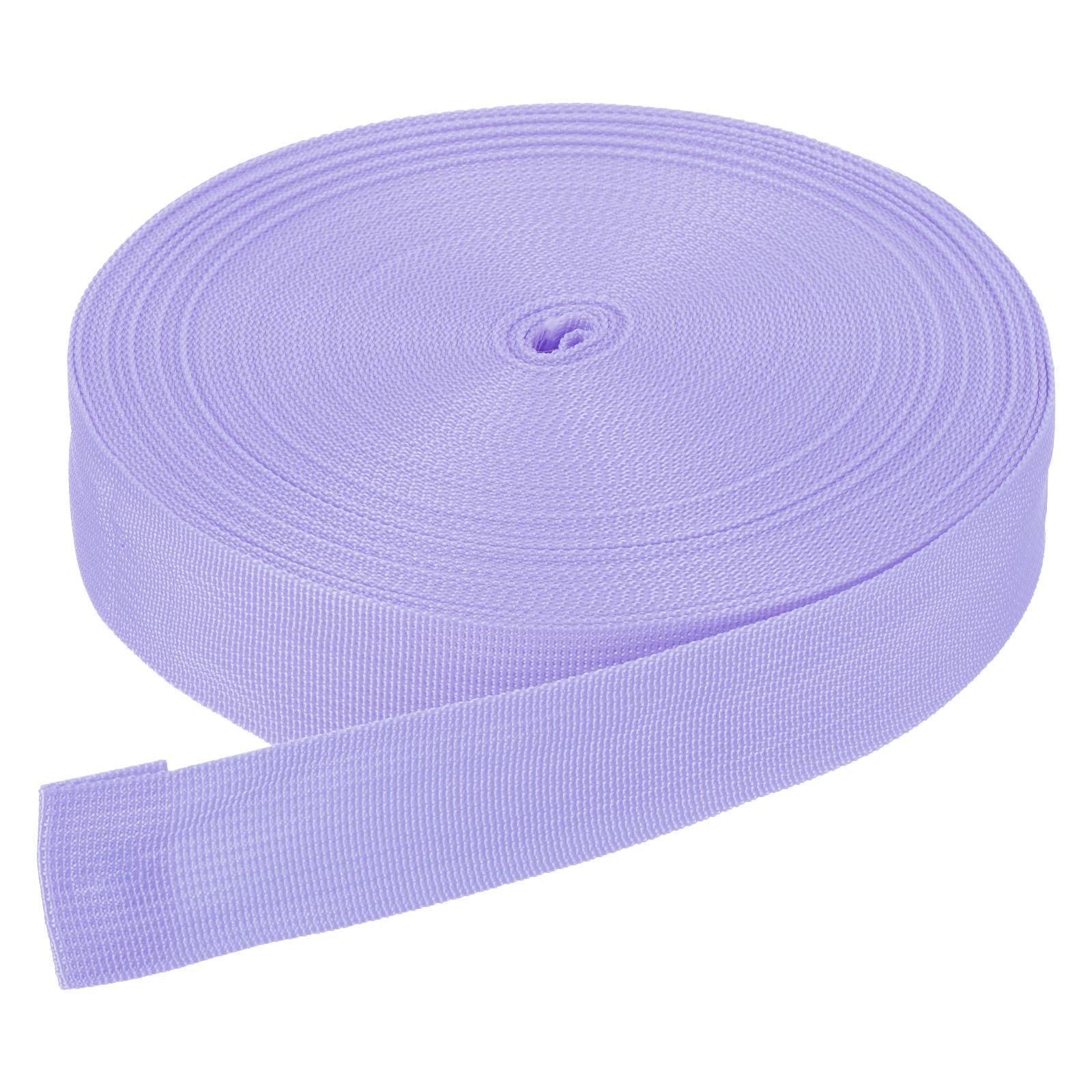 DMiotech 50 Yard x 1 1/2 Inch Width Nylon Webbing Strap Poly Flat Webbing Strapping for DIY Craft Backpack Strapping, Sewing, Outdoor Gear Repair, Light Purple