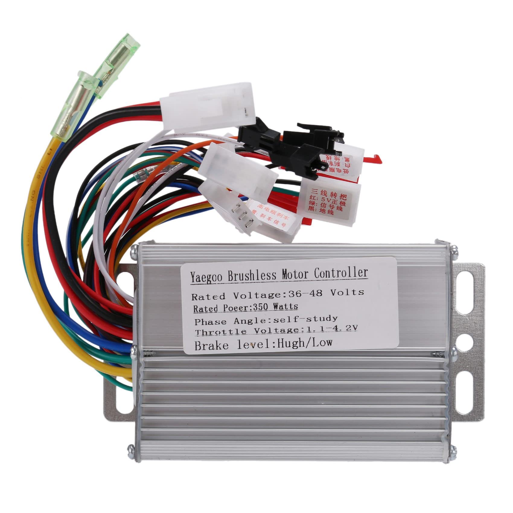 Tokiudeeir Electric Bike Brushless DC Motor Controller 36V/48V 350W for Electric Bicycle E-Bike Scooter Accessories