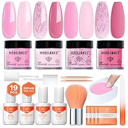 Modelones Dip Powder Nail Kit, 4 Colors Valentine's