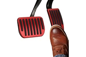 Zufoty Foot Pedal Pads Set Fit for Model 3 Model Y 2016-2025, Auto Aluminum Pedal Covers, Non-Slip Foot Pedals Pads, Brake Accelerator Pedal Covers Car Interior Accessories