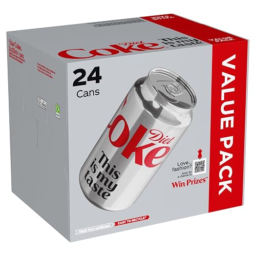 Diet Coke Can Cola, Box 330 ml (Pack of 24)