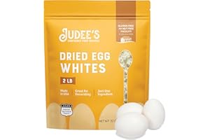 Judee’s Dried Egg White Protein Powder 2lb - Pasteurized, USDA Certified, 100% Non-GMO, Gluten-Free & Nut-Free - Just One Ing