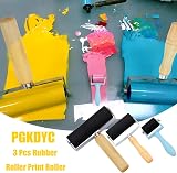 PGKDYC 3Pcs Brayer Roller Set - Rubber Paint Rollers 3 Sizes for Crafts view 3