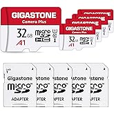 Gigastone 32GB Micro SD Card 5-Pack, MicroSDHC Memory Cards for Security Cameras, Wyze Cam, Roku, Full HD Video Recording, UH