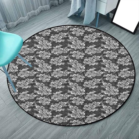 Alfombra redonda antideslizante para sala de estar, dormitorio, baño