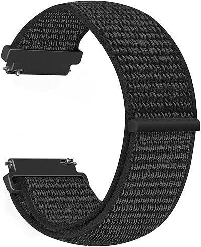 Vodtian 18mm Nylon Armband Kompatibel mit Garmin Venu 2S/Venu 3S/Vivoactive 4S/Vivomove 3S/Forerunner 255s/255s Music/265s, Schnellverschluss Ersatz Sport Loop Uhrenarmband für Damen Herren