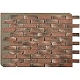 AZ Faux High-Density Polyurethane Faux Brick Wall Textured Panels for Interior and Exterior Decor | Brick Wall Paneling | Old Medford Brick | 47" L x 32" H x 1" D | 1-Panel | Historic Brick
