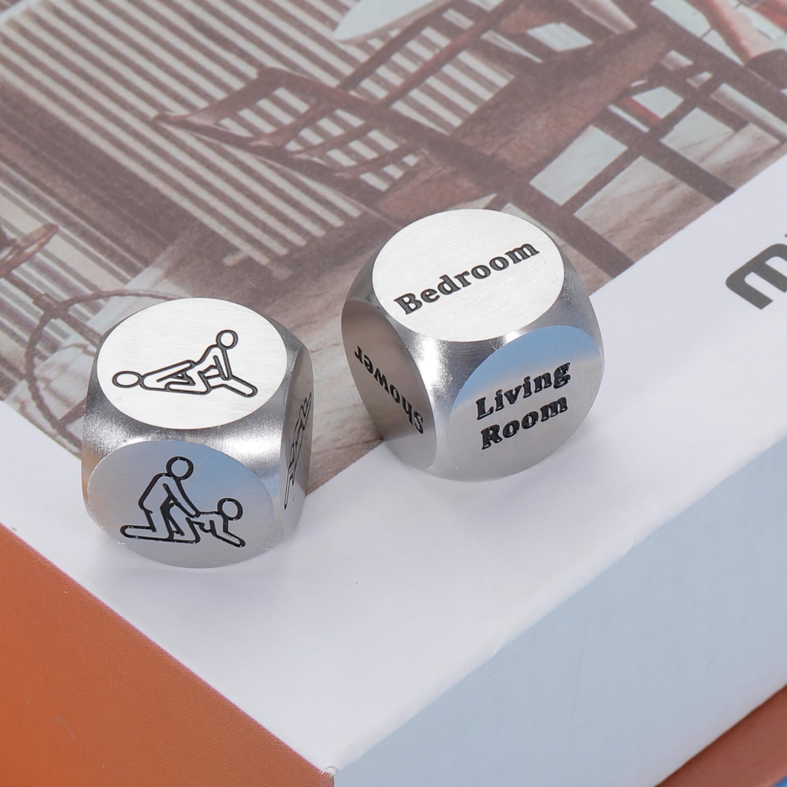 2 PCS Dice, Boo Basket Stuffer Valentines Day Gifts for Him Her Anniversary Decision Dice for Boyfriend Girlfriend Husband Wife Men Women Christmas Night Game Dice for Adults Bachelor Party Gifts
