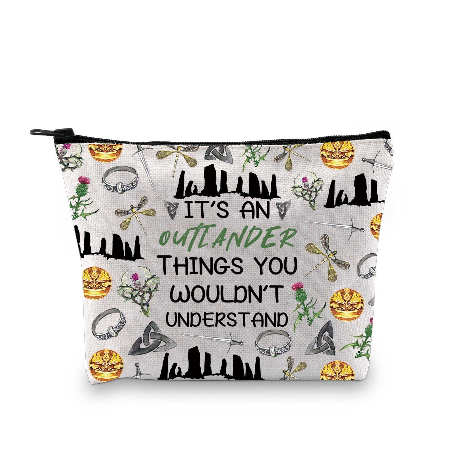 PLITI Outlander Gift Scottish Thistle Gifts It's an Outlander Things You Wouldn't Understand Scottish Fans Makeup Bag (Outland Thing bagU)