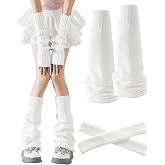 Yawlsow Y2k Arm and Leg Warmers for Girls Women Knit Leg Warmer Kawaii Lolita Goth Harajuku Streetwear Grunge Accessories