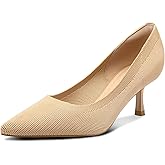 mysoft Kitten Heels for Women Low Heel Pumps 2 Inch Closed Toe Wedding Dress Shoes