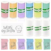 9 Rolls Self-Adhesive Mini Printer Paper - 6 Vibrant Colors & 3 White Compatible with M02/T02 Printers(Remove Inner Paper Holder), Thermal Sticker Paper for Photos, Lists, Study Notes & Scrapbooking