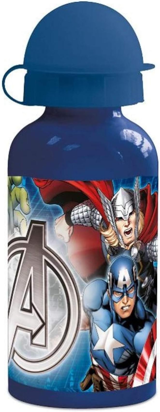 Marvels Avengers Aluminium Water Bottle Flask with Lid, 400ml