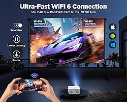 [Auto Focus/Keystone] DBPOWER Projector 4K with 5G