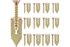 VIEMIOR 80PCS Self Drilling Drywall Anchors and Screws Kit, Upgraded 3 Sizes Zinc Plated Steel Self Drilling Drywall Anchors Screws, No Pre-Drill No Holes, Metal Screw Anchors Kit for Wall Hanging