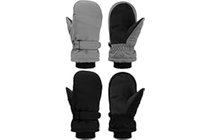 SATINIOR Kids Snow Mittens Waterproof Winter Ski Gloves Warm Thicken Snow Gloves for Girls Boys