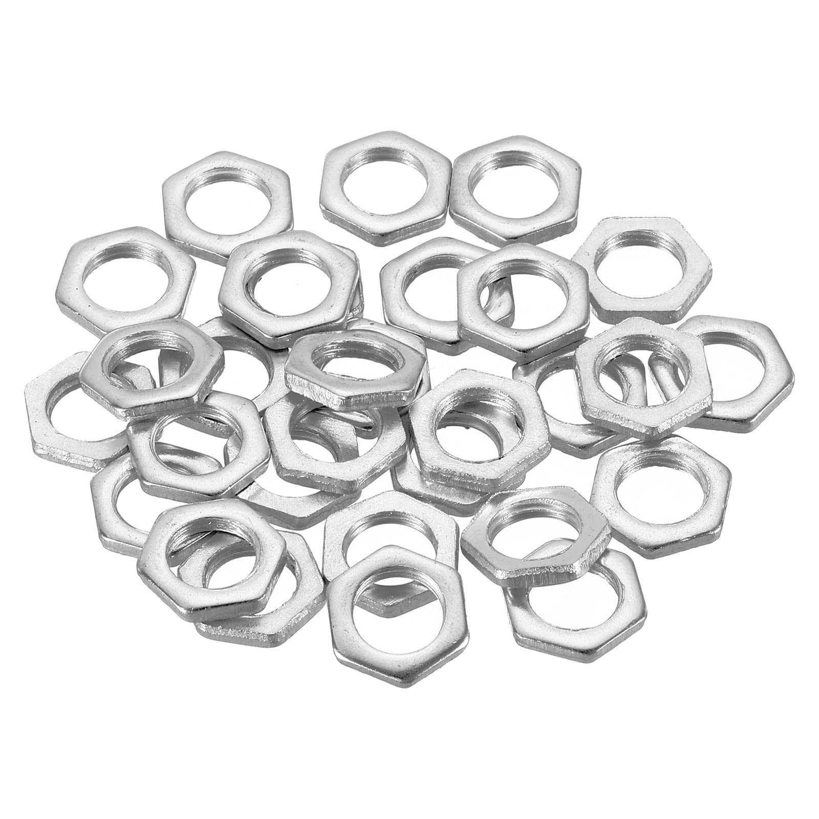 Photo 1 of PATIKIL M10 x 1.0 Steel Hex Nuts, 30 Pack Metric Thread Zinc Plated Finished Hardware Nuts Screw Bolt Fasteners 2.5mm Height