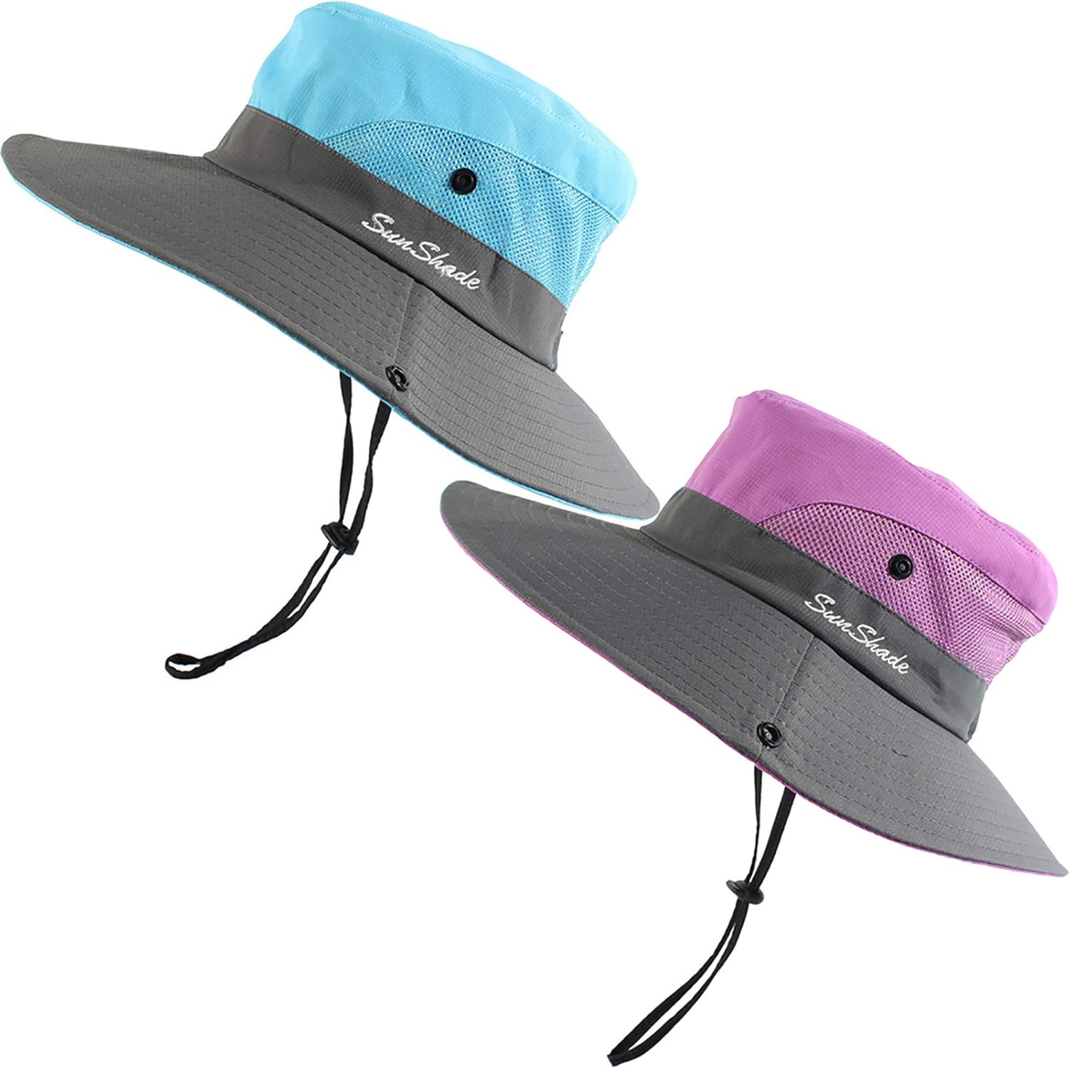 Peicees Women Ponytail Sun Hat Upf 50 Uv Protection Summer Cap Adjustable Bucket Hat Wide Brim Adventure Cowboy Hat Waterproof Foldable Bonnie Hat Hiking Beach Fishing Safari Hat For Women Amazon Co Uk Clothing