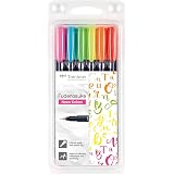 Tombow Penna Pennello Fudenosuke pastello per carta nera rosa