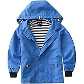 M2C Boys Girls Hooded Cotton Lined Rain Jacket Light Windbreaker