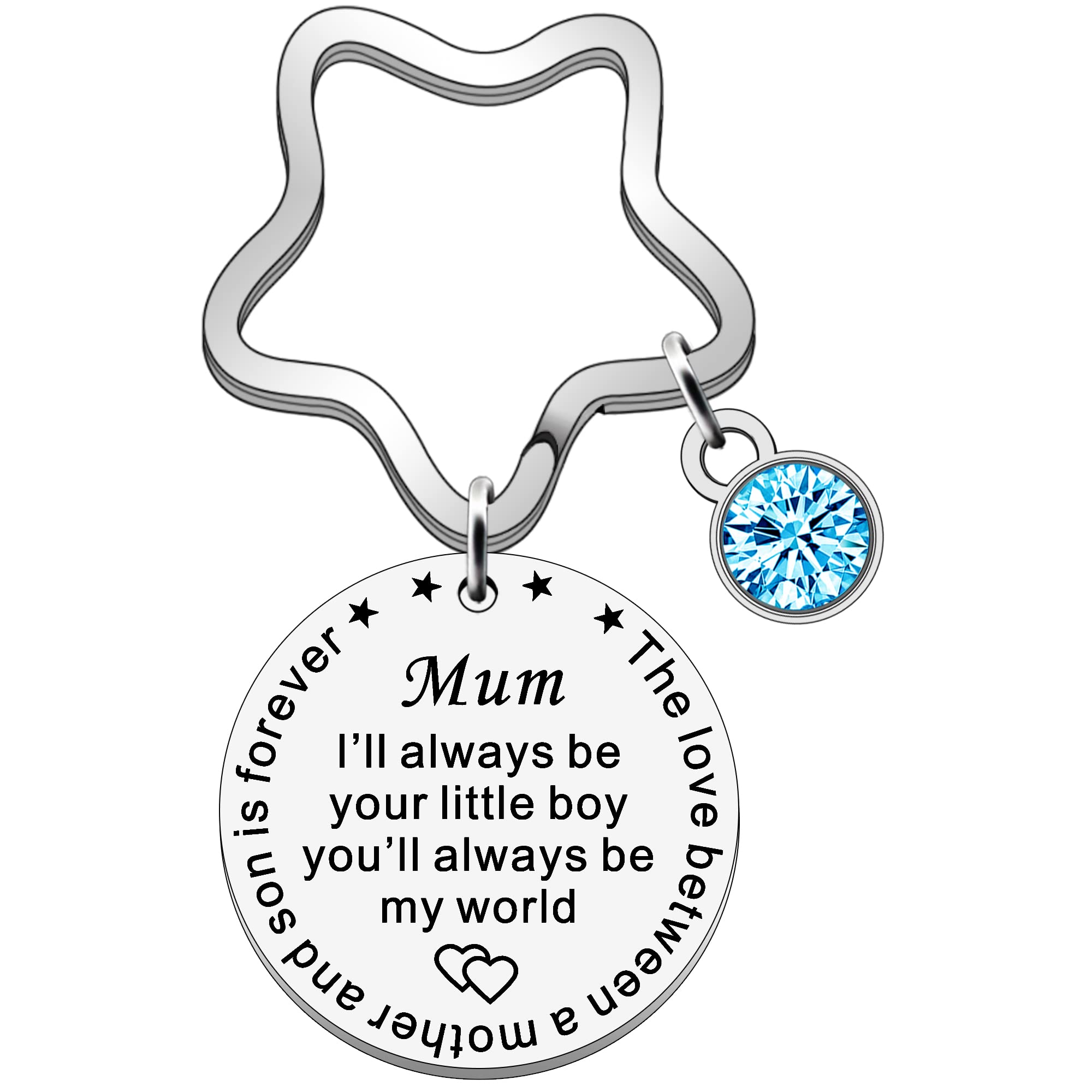 FMCC Mum Gifts from Son-Mothers Day Gifts from Son Gifts for Mum Birthday Christmas Presents Keyring I'll always Be Your Little Boy