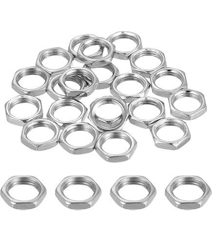 12pcs 1/2-12 UNC Hex Nuts, 304 Stainless Steel - Heavy Duty Fasteners For DIY & Repair
