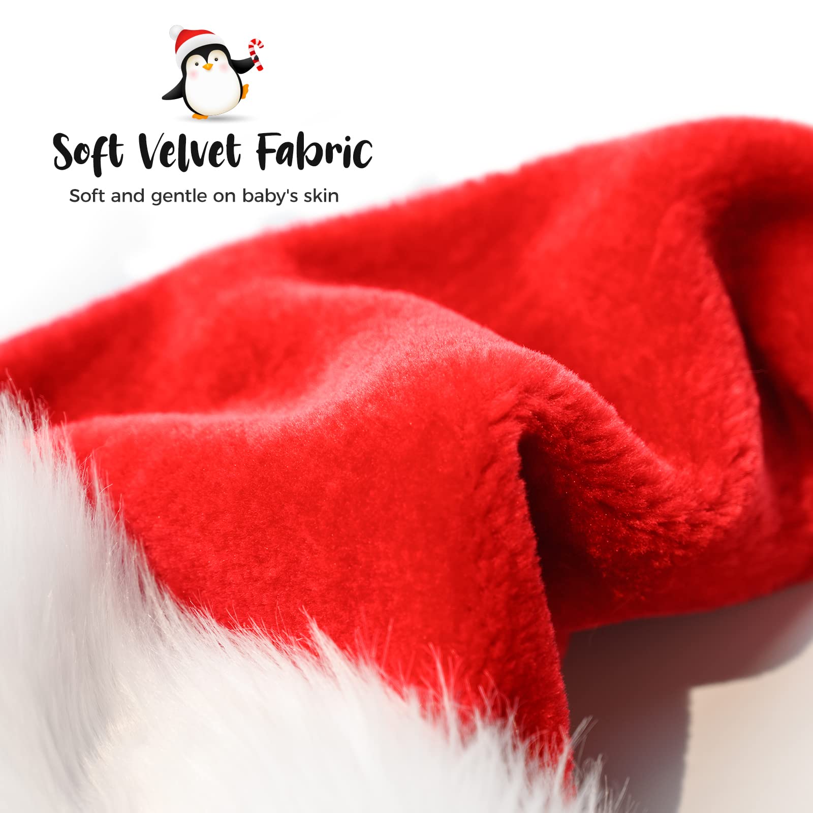 BOSONER Baby Christmas Hat - Toddler & Newborn Santa Claus Hats for Baby Girl & Boy's First Christmas