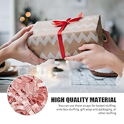 ZEBMOON 2 LB Light Pink Crinkle Cut Paper Shred