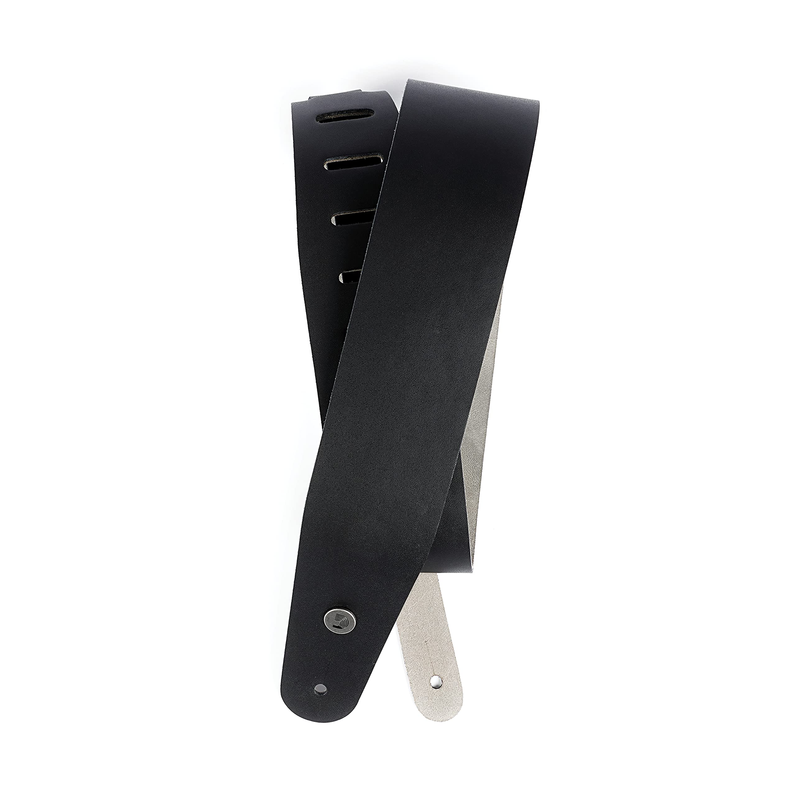 Planet Waves D'Addario Classic Leather Adjustable Guitar Strap, Classic Black