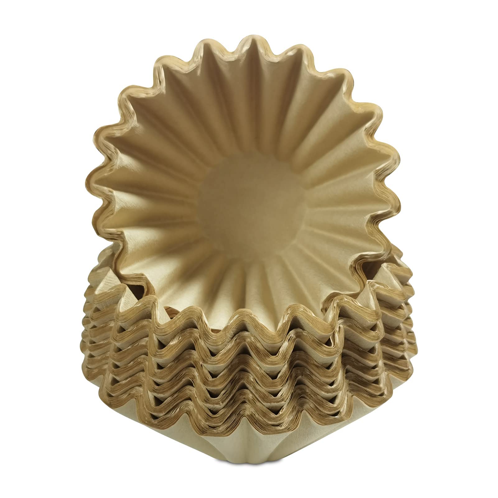 Photo 1 of Sihuuu 100 Pcs Coffee Filters, 1-4 Cup Basket Coffee Filters, Natural Brown Unbleached Basket Filters Paper for Home, Office Single Cup Coffee Filter