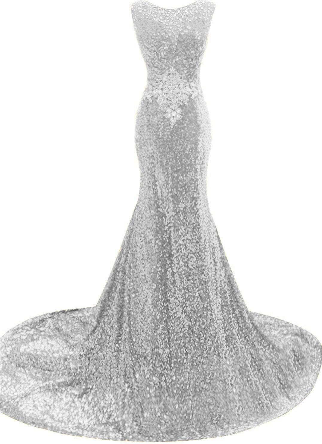 DreHouse Women's Sequins Mermaid Prom Dresses Long Evening Gowns Plus Size