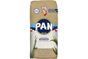 PAN Harina de Maiz Blanco Precocida Grano Entero 1 Kg. | Pre Cooked Whole Grain White Corn Meal 2 lb.