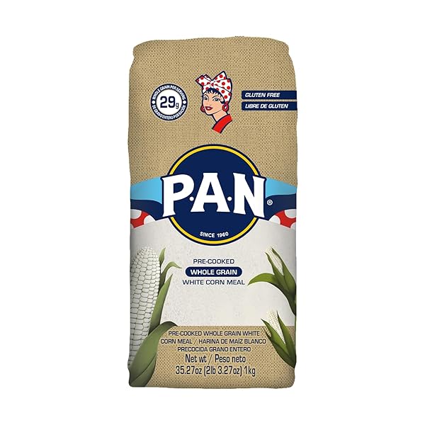 P.A.N. WHOLE GRAIN WHITE CORN MEAL – PRE-COOKED...