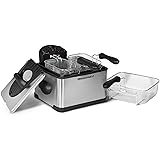 Elite Gourmet EDF-401TXB 1700-Watt Triple Basket