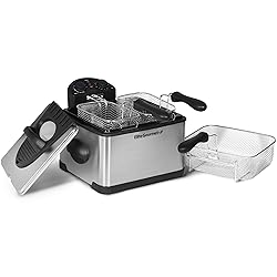 Elite Gourmet EDF-401TXB 1700-Watt Triple Basket