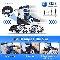 Nattork Roller Skates for Boys with Full Light up