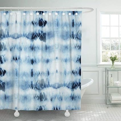 Amazon Com Emvency Fabric Shower Curtain With Hooks Tie Dye Of