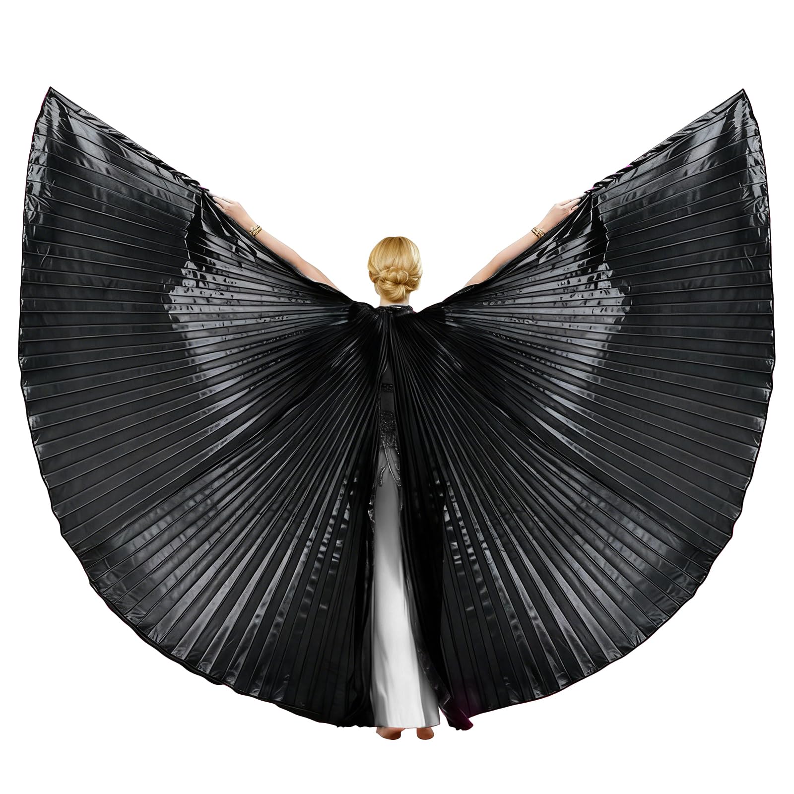 Baisdan Opening Isis Wings with Sticks, Belly Dance Butterfly Wings for Women, Halloween & Carnival Performance Costume