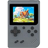 Retro Gaming Console, Portable Video Game Console with 3.0 inch IPS Screen and Preloaded 400 Classic Video Games, Mini Retro Handheld Game Console (Gray)