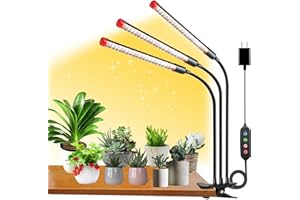 FRGROW 3000 Lumens Grow Lights for Indoor Plants Full Spectrum, Newest Plant Lights for Indoor Growing, LED Grow Lights, 126 LED Clip on Plant Growing Lamps for Seed Starting Seedlings Precision Timer