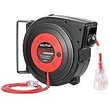 GREATIDE 45 Ft Retractable Extension Cord Reel, 12
