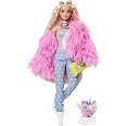 Barbie Extra Doll With Pink-Streaked Blonde Hair & Pet Unicorn-Pig - Fluffy Pink Coat & 15 Accessories - View #5